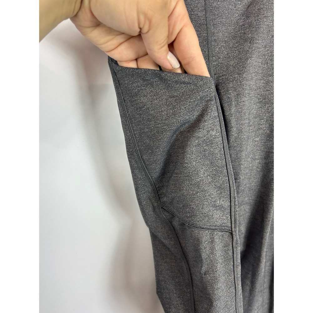 Lululemon Speed Up Crop Leggings Heathered Charcoal Grey Pocket Athletic Size 4 - Picture 2 of 9